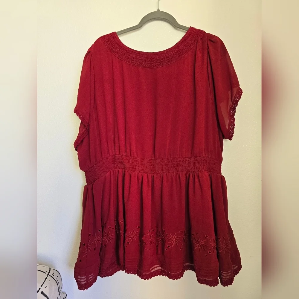 Torrid Scarlet Floral Blouse - Picture 8 of 8